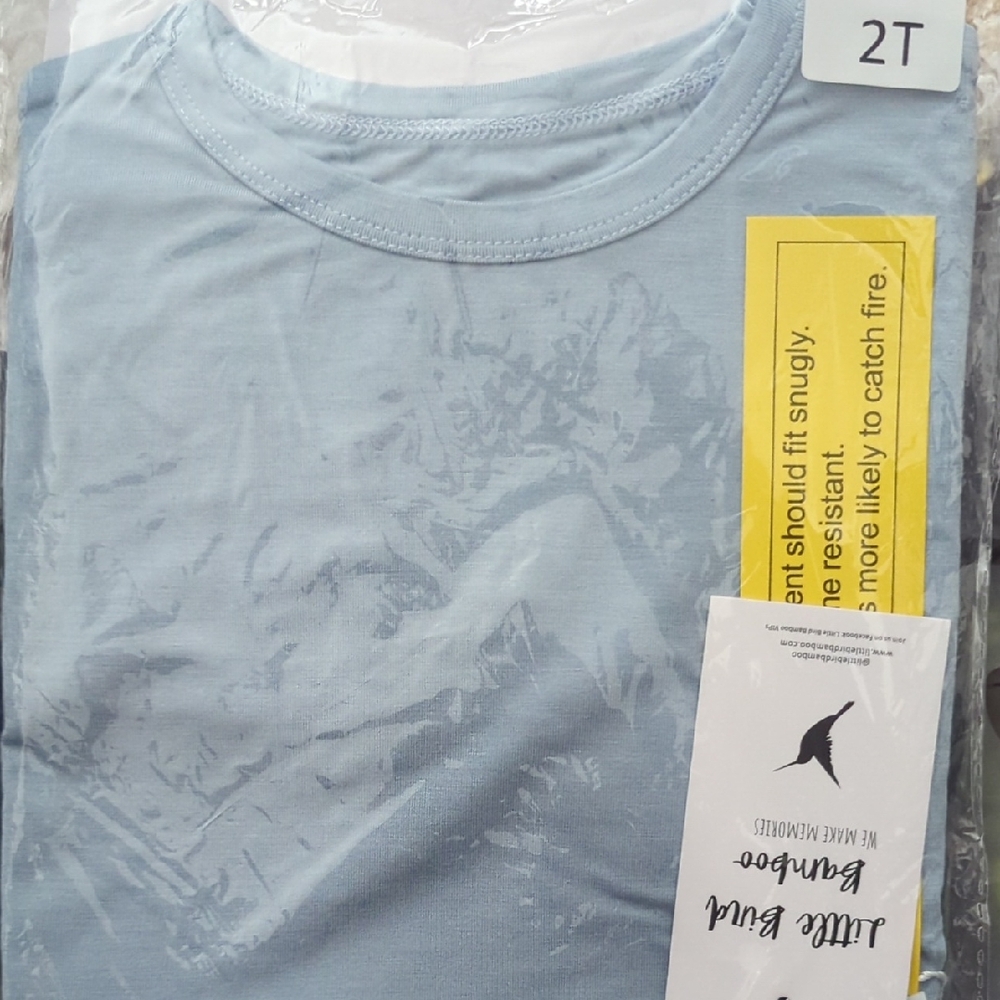 Little Bird Bamboo Kids Pajama Set - Light Blue- 2T